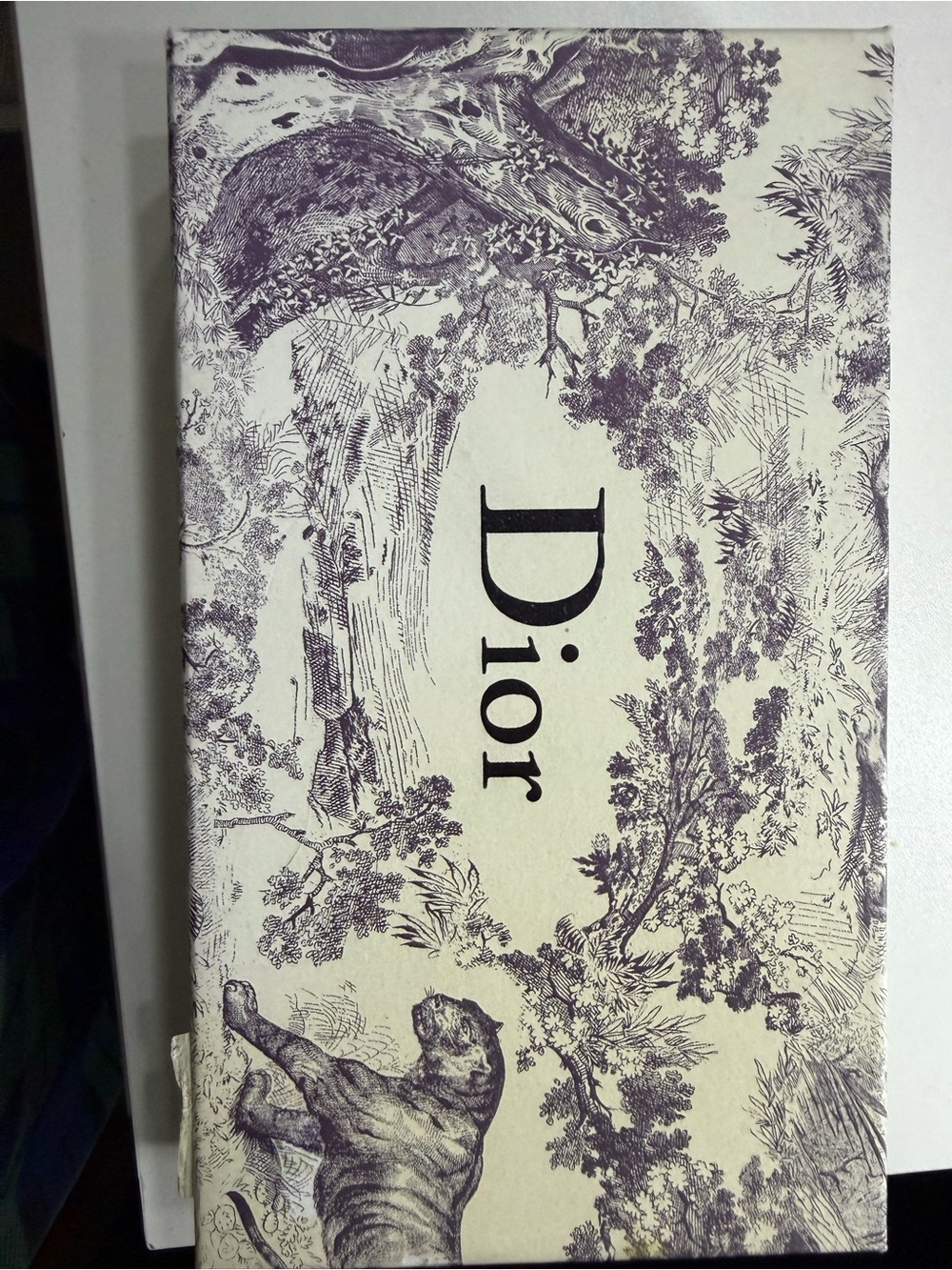 Dior Beige and Purple Toile Wallet
